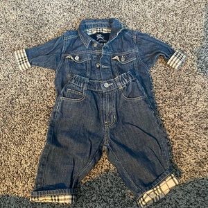 Infant boys Burberry denim jacket & jeans